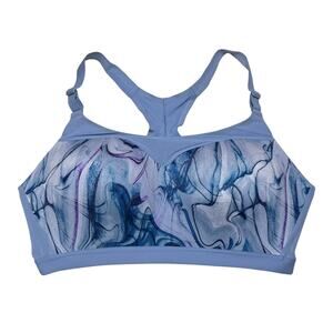 Victoria's Secret Incredible Max On Point Sports Bra Blue Marble Swirl Size 38DD